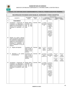 Manual de Contabilidad Gubernamental para el Ejecutivo Federal (Parte 5) 1 de enero de 2012