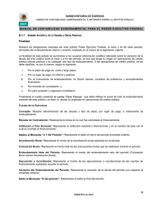 Manual de Contabilidad Gubernamental para el Ejecutivo Federal (Parte 8) 1 de enero de 2012