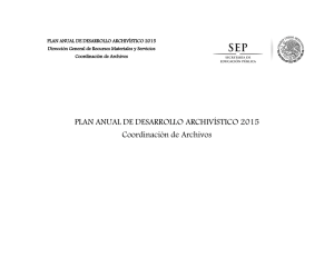 Plan Anual de Desarrollo Archiv stico 2015