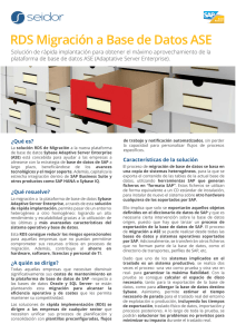 RDS Migraci&oacute;n a Base de Datos ASE