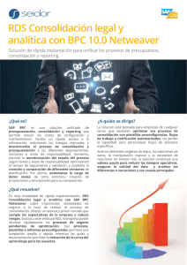 RDS Consolidación legal y analítica con BPC 10.0 Netweaver