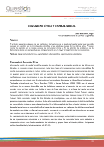 COMUNIDAD CÍVICA Y CAPITAL SOCIAL  José Eduardo Jorge