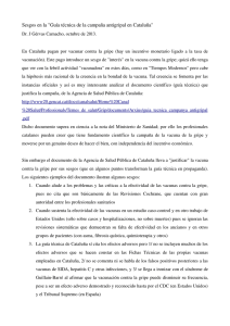 Sesgos en la &#34;Guía técnica de la campaña antigripal en Cataluña&#34;