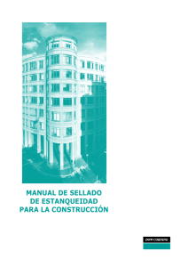 MANUAL DE SELLADO DE ESTANQUEIDAD PARA LA CONSTRUCCIÓN
