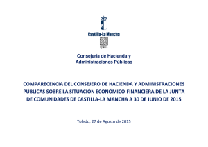 Situación económico-financiera de la JCCM a 30 de junio de 2015