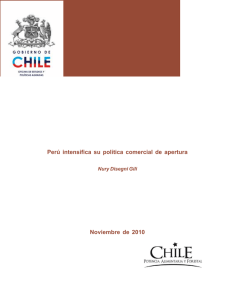 Perú intensifica su política comercial de apertura Noviembre de 2010