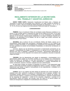 Reglamento Interior de la Secretaría del Trabajo y Asuntos Jurídicos