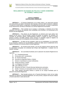 Reglamento de Bando de Policía y Buen Gobierno