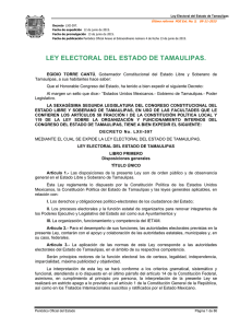 Ley Electoral del Estado de Tamaulipas