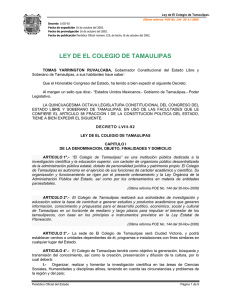 Ley de El Colegio de Tamaulipas
