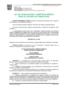 Ley de Conciliación y Arbitraje Médico para el Estado