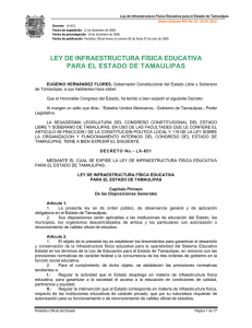 Ley de Infraestructura Física Educativa para el Estado