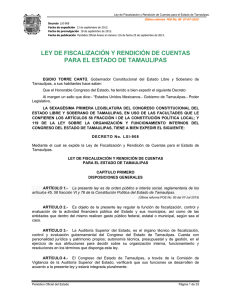 Ley de Fiscalización y Rendición de cuentas para el Estado de Tamaulipas