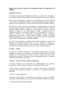 Ordenanza de Flexibilización de Horarios de Cierre