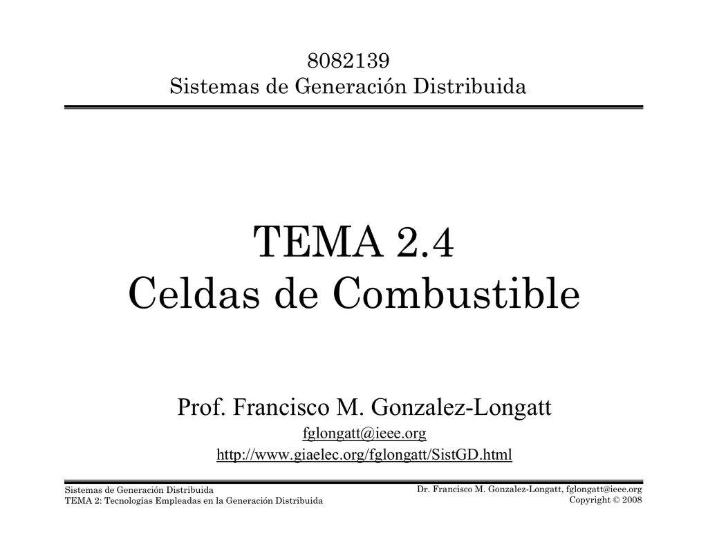 Celdas de Combustible