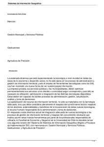 Mención: - Gestión Municipal y Servicios Públicos