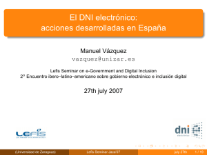 El Documento Nacional de Identidad electrónico: acciones desarrolladas en España