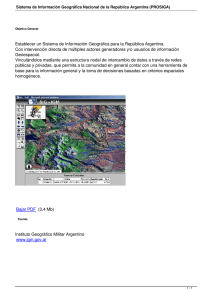 Establecer un Sistema de Información Geográfica para la República Argentina.