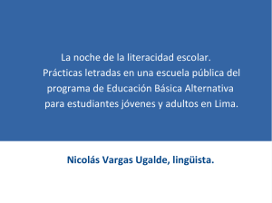 La noche de la literacidad escolar: prácticas letradas en una escuela pública del programa de educación básica alternativa para estudiantes jóvenes y adultos en Lima