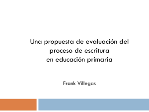 Una propuesta de evaluación del proceso de escritura en educación primaria