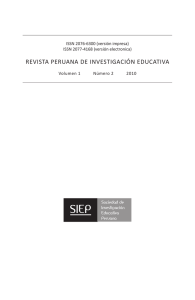 REVISTA PERUANA DE INVESTIGACIÓN EDUCATIVA