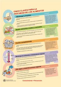 Cinco claves para la inocuidad de los alimentos pdf, 146kb