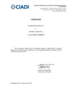 Decision on Jurisdiction and Liability (Spanish)