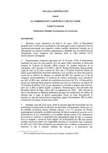 Interim Award, Request for Interim Measures of Protection (Spanish)