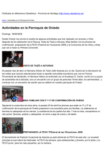 Actividades en la Parroquia de Oviedo