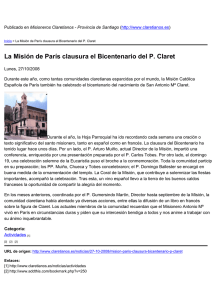 La Misión de París clausura el Bicentenario del P. Claret