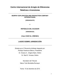 Award on Jurisdiction (Spanish)