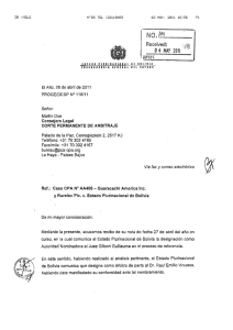 Respondent's Letter Regarding Appointment of Dr. Raúl Emilio Vinuesa (Spanish)