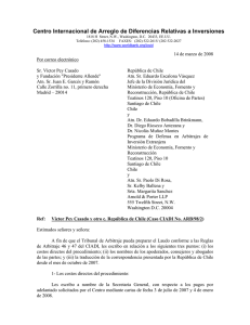 Decision on Arbitration Expenses (Spanish)