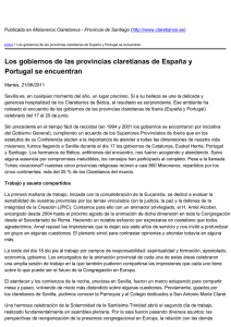 Los gobiernos de las provincias claretianas de España y