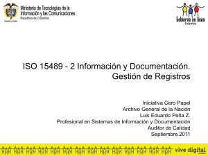 ISO 15489 - 2 Información y Documentación. Gestión de Registros