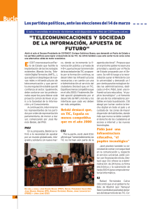 Bucle E &#34;TELECOMUNICACIONES Y SOCIEDAD DE LA INFORMACIÓN, APUESTA DE
