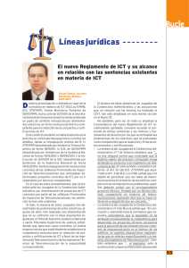 Bucle Líneas jurídicas D El nuevo Reglamento de ICT y su alcance