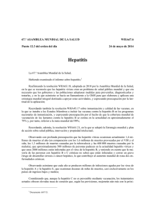 Resolución de la Asamblea de la Salud sobre las hepatitis, WHA67.6