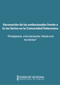 Vacunación de las embarazadas frente a la tosferina en la Comunidad Valenciana