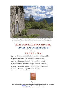 Programa Fiestas de San Miguel en Saqués