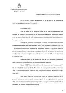 Resolución 9/2014. Modificación del área de veda para la pesca de merluza comun fijada por la Res 26/09