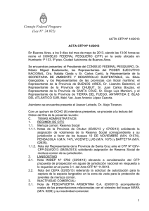 ACTA CFP Nº 14/2013 - Autorización de prospección de langostino a partir del 18 de mayo