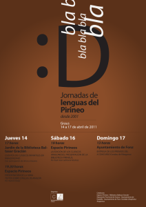 Cartel Jornadas lenguas del Pirineo 2011