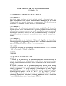 ) Ley de Reconciliación Nacional de Guatemala (1996)