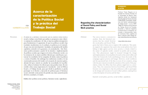 Acerca de la caracterizaci n de la Pol tica Social y la pr ctica del Trabajo Social ( AY N , N.)