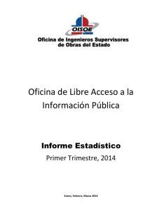 Oficina de Libre Acceso a la Información Pública Informe Estadístico Primer Trimestre, 2014