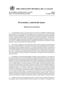 Prevención y control del cáncer