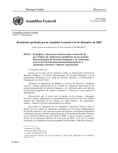 Resolución 60-147 ASAMBLEA GENERAL ONU