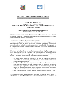 REPUBLICA DOMINICANA GABINETE DE POLITICA SOCIAL