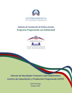 Programa Progresando con Solidaridad Gabinete de Coordinación de Políticas Sociales